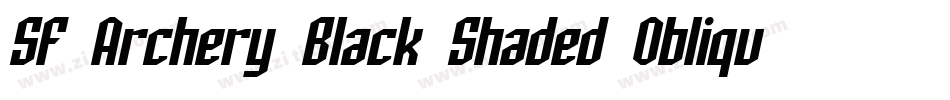 SF Archery Black Shaded Oblique字体转换